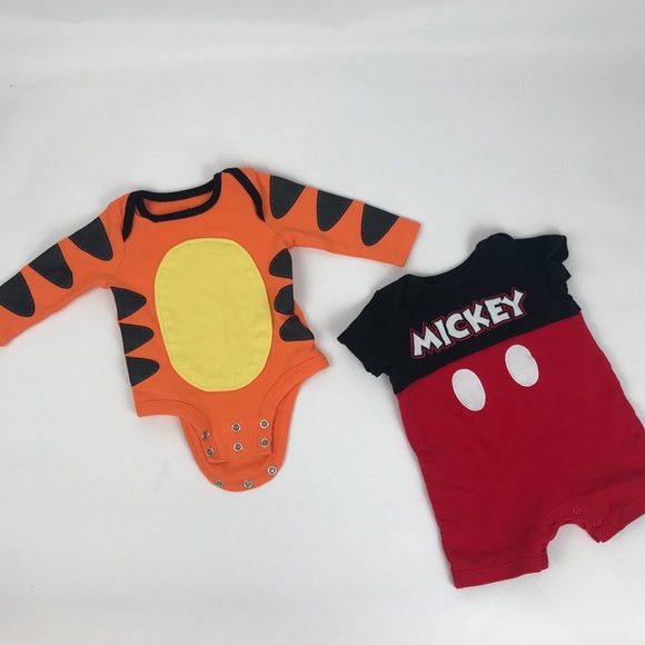 Disney Other - Disney baby one pieces mickey & tigger 0-3 months